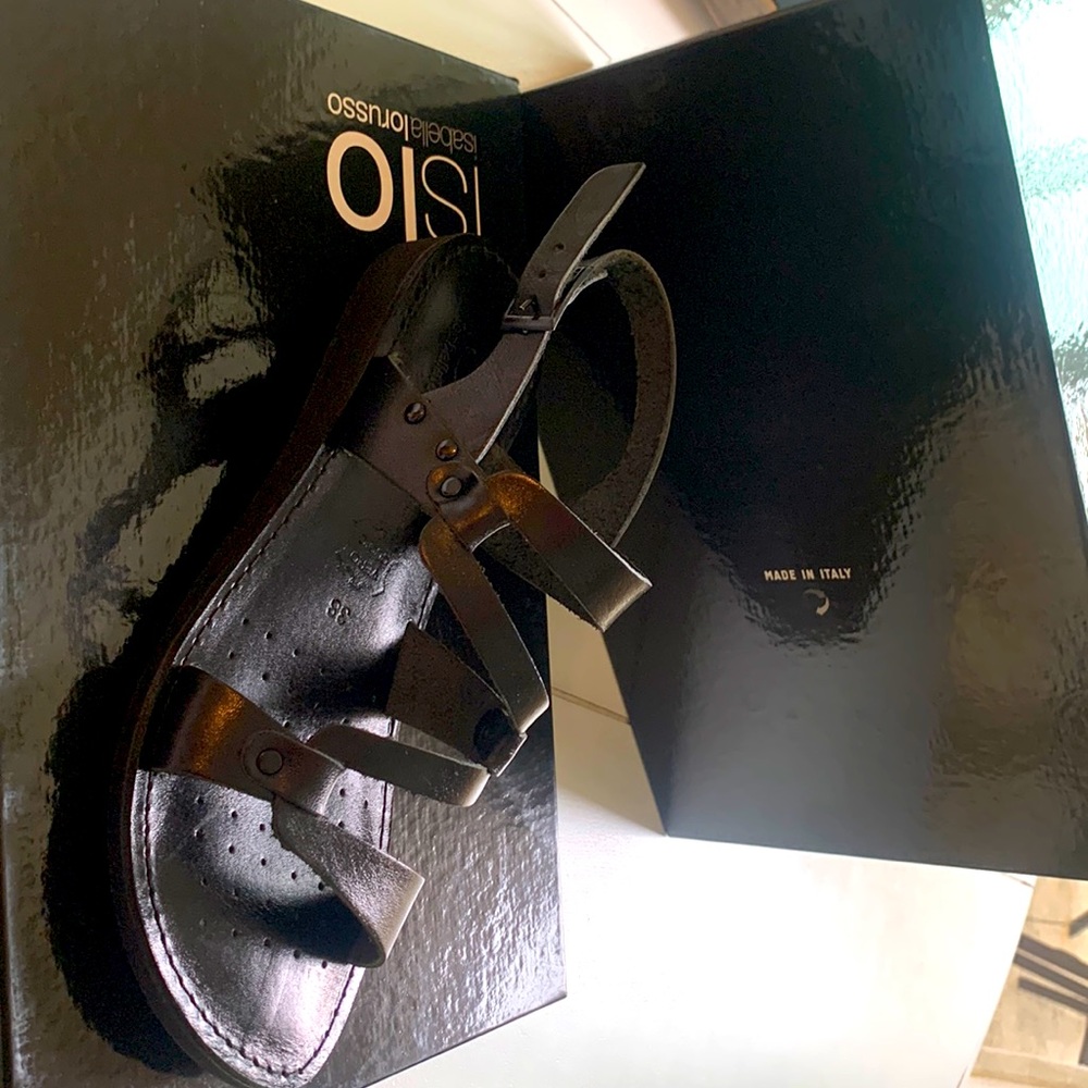 Women sandals, size 38 European, made in Italy,natural leather